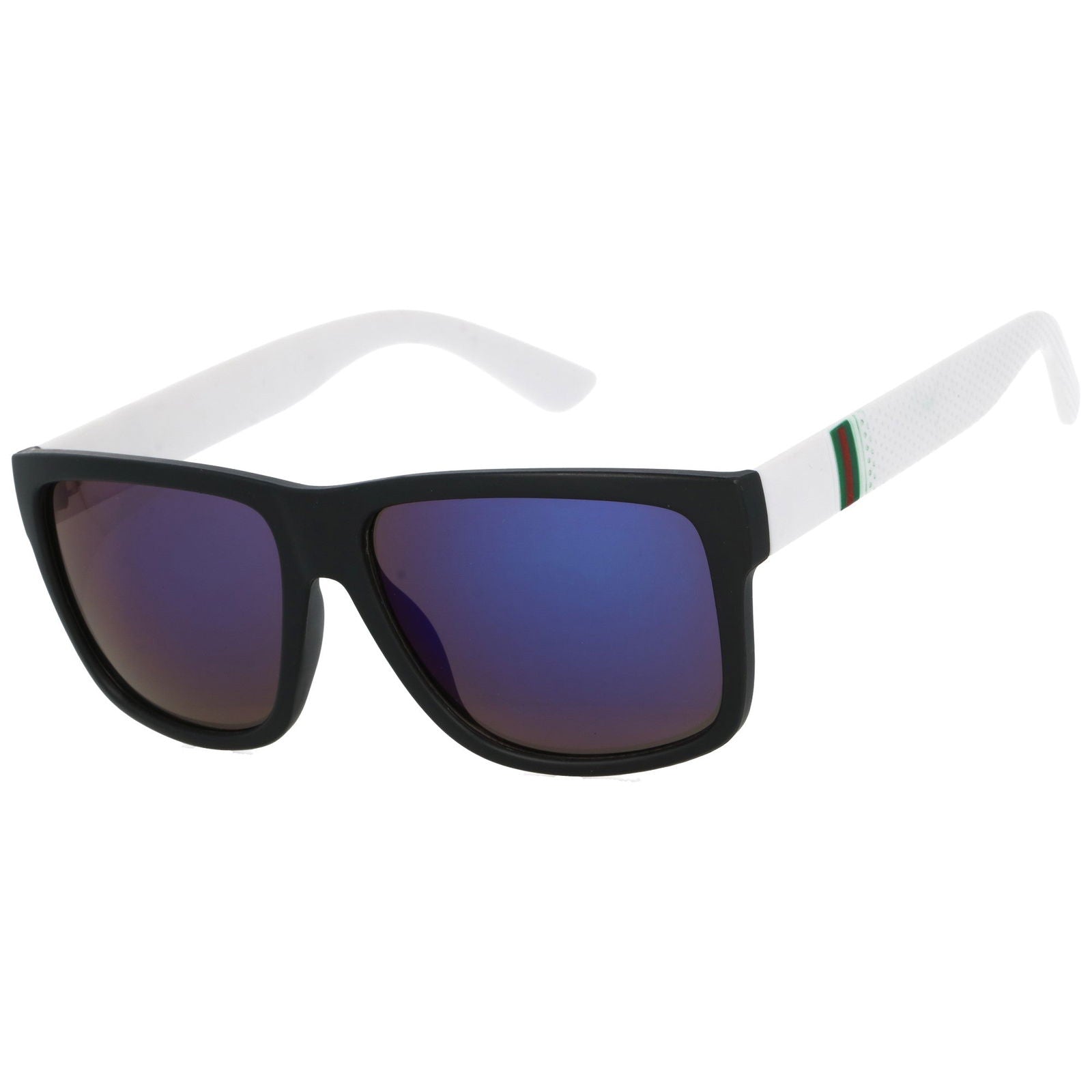 GC WHITE męskie okulary przeciwsłoneczne lustrzane wayfarer MORAMO