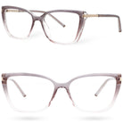 GRACE FRAMES damskie okulary zerówki kocie szaro-różowe MORAMO