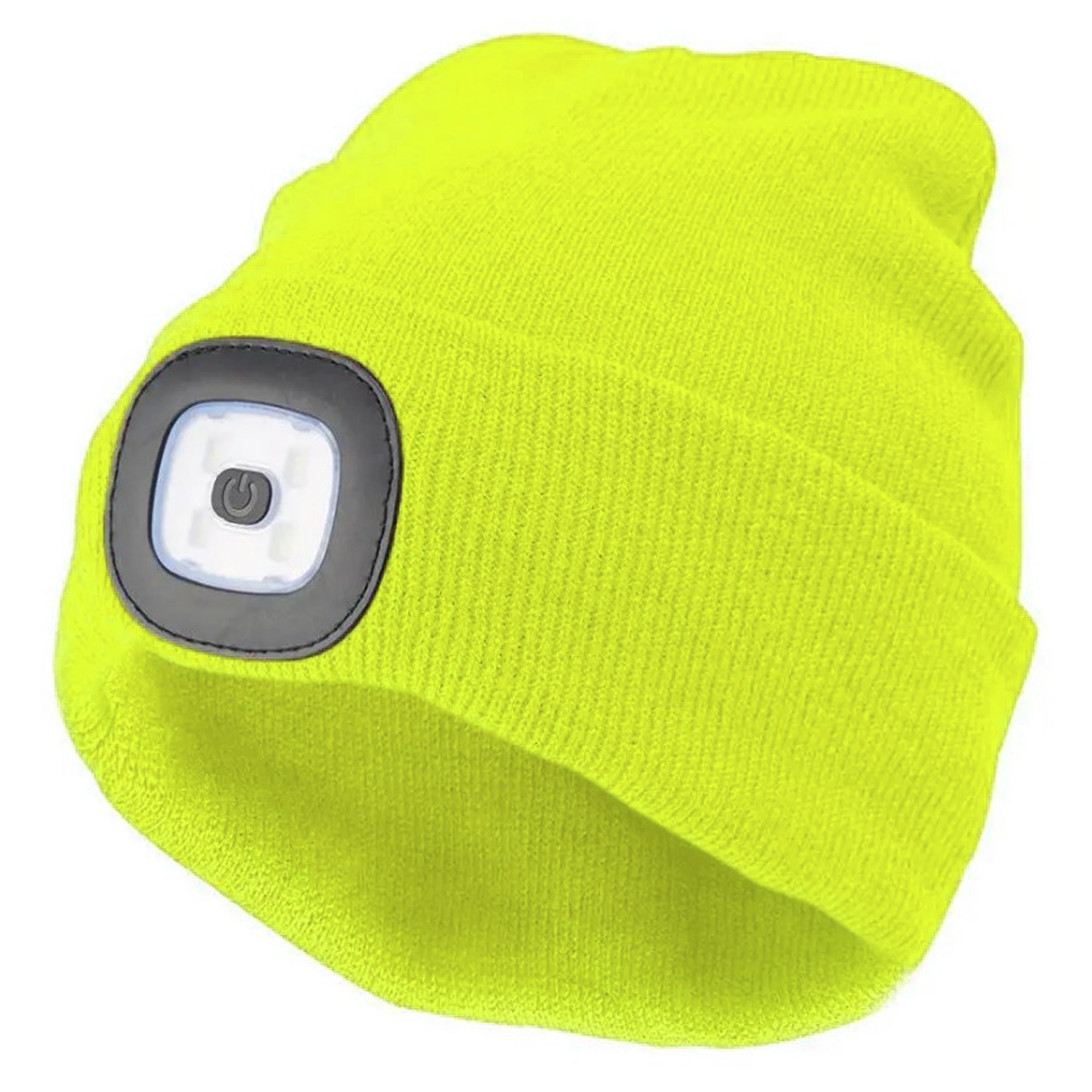 HEADLIGHT neonowa żółta czapka zimowa led MORAMO