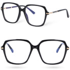 HERRERAVISION czarne damskie okulary oversize bluelight MORAMO