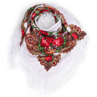 HIGHLAND biała damska chusta w kwiaty MORAMO