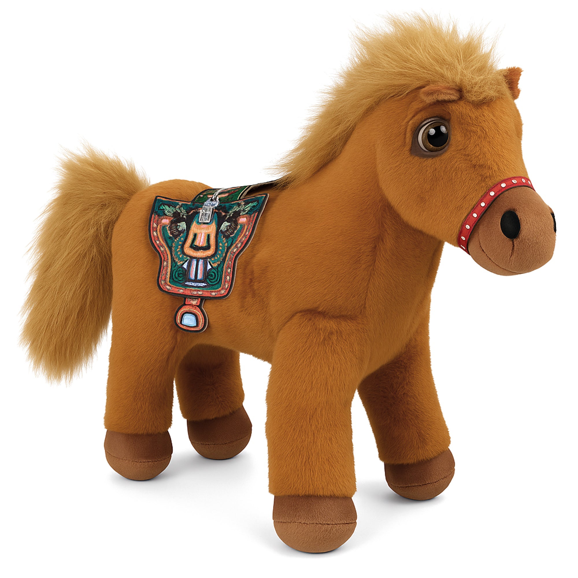 KARMEL brązowy pluszowy konik hobby horse 35cm MORAMO