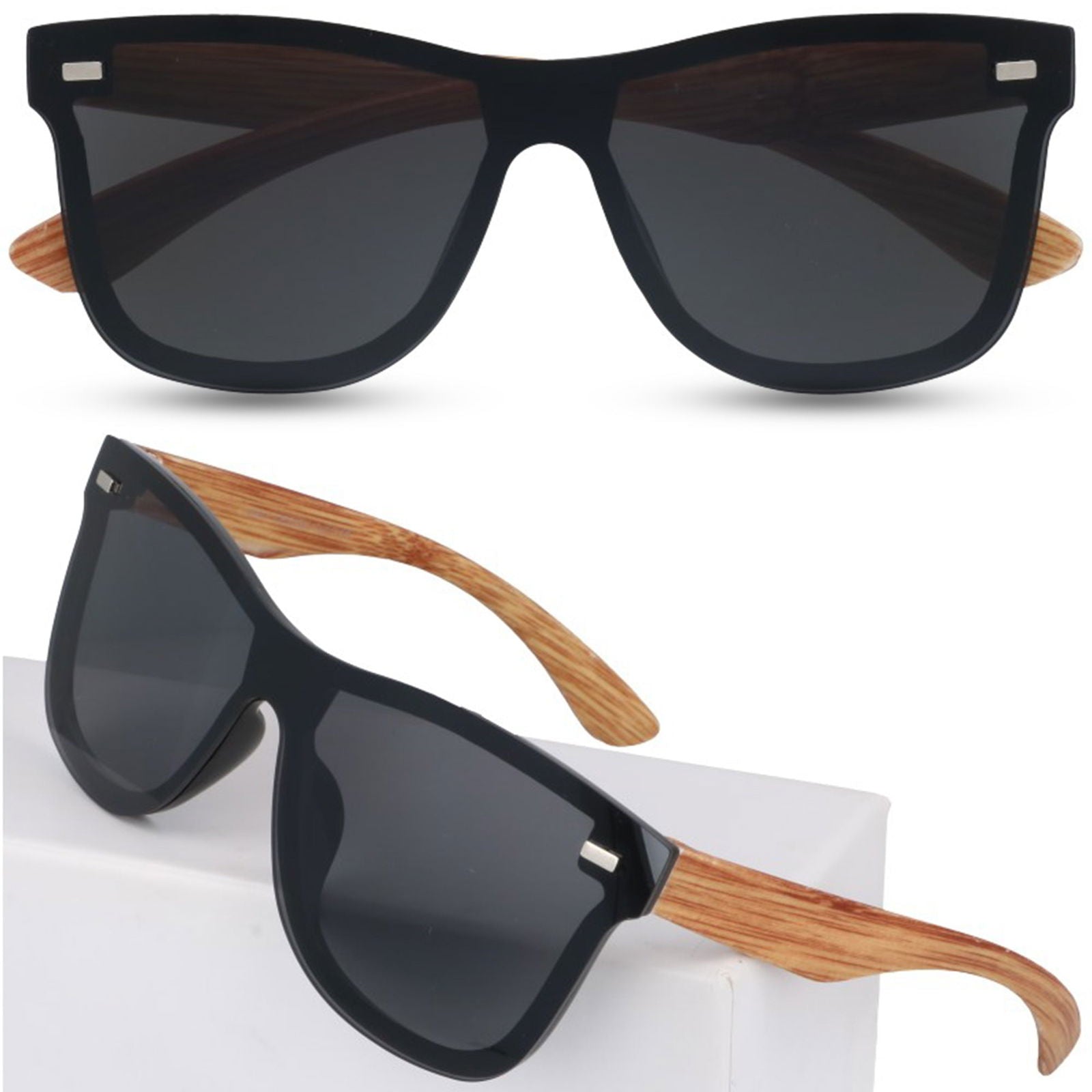 KASO BLACK bezramkowe okulary przeciwsłoneczne unisex MORAMO