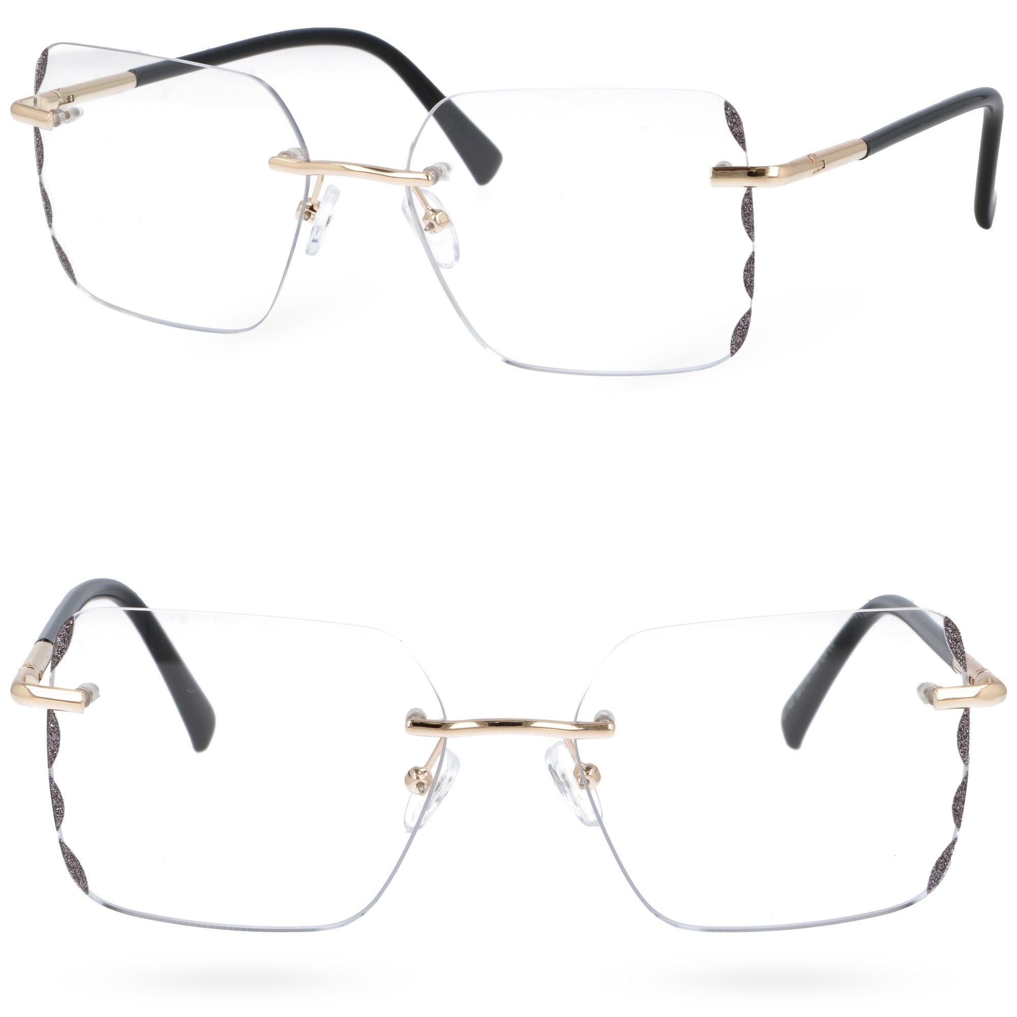 KORSVISION czarne okulary zerówki damskie oversize MORAMO