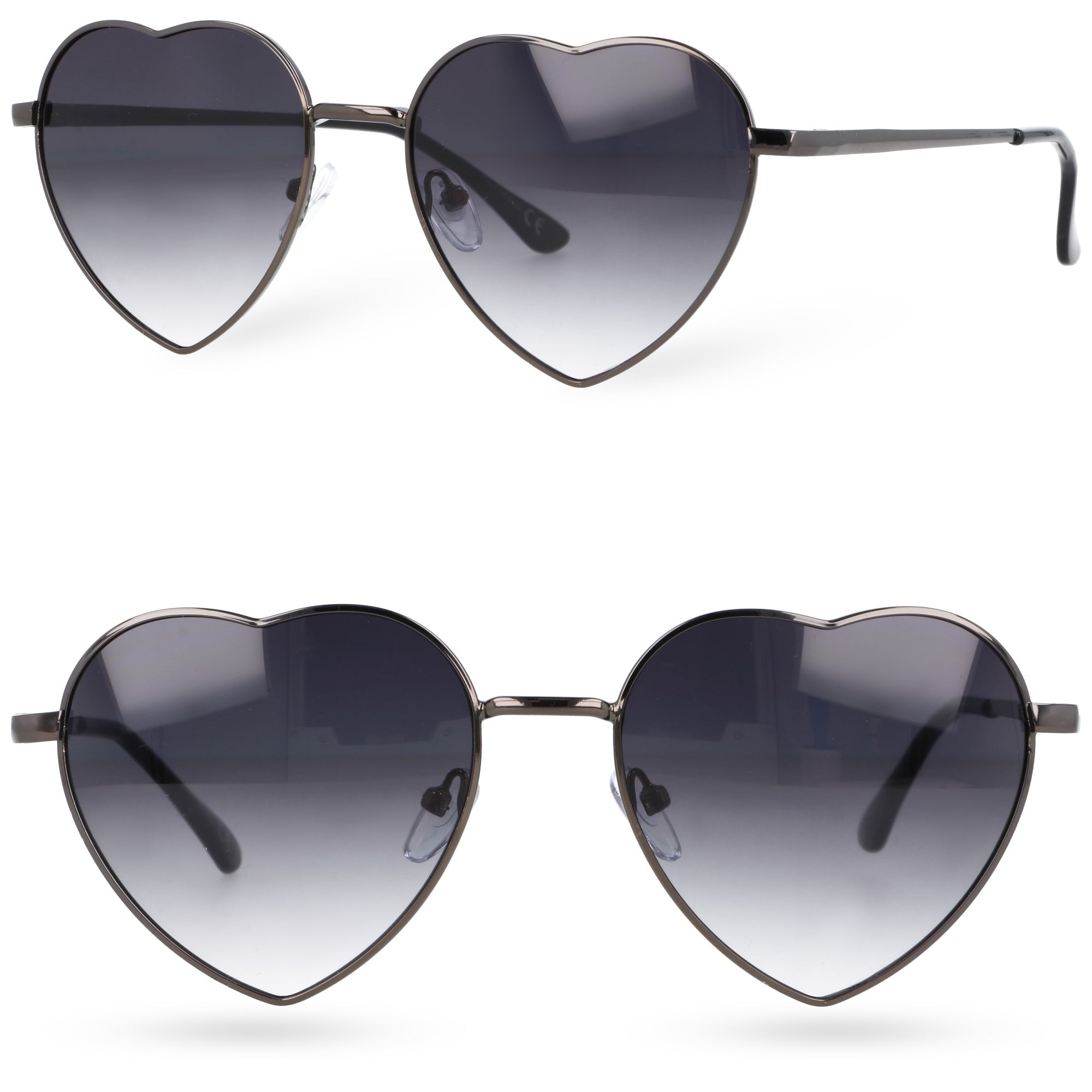 LOVE HEART BLACK 2 damskie okulary przeciwsłoneczne serca MORAMO