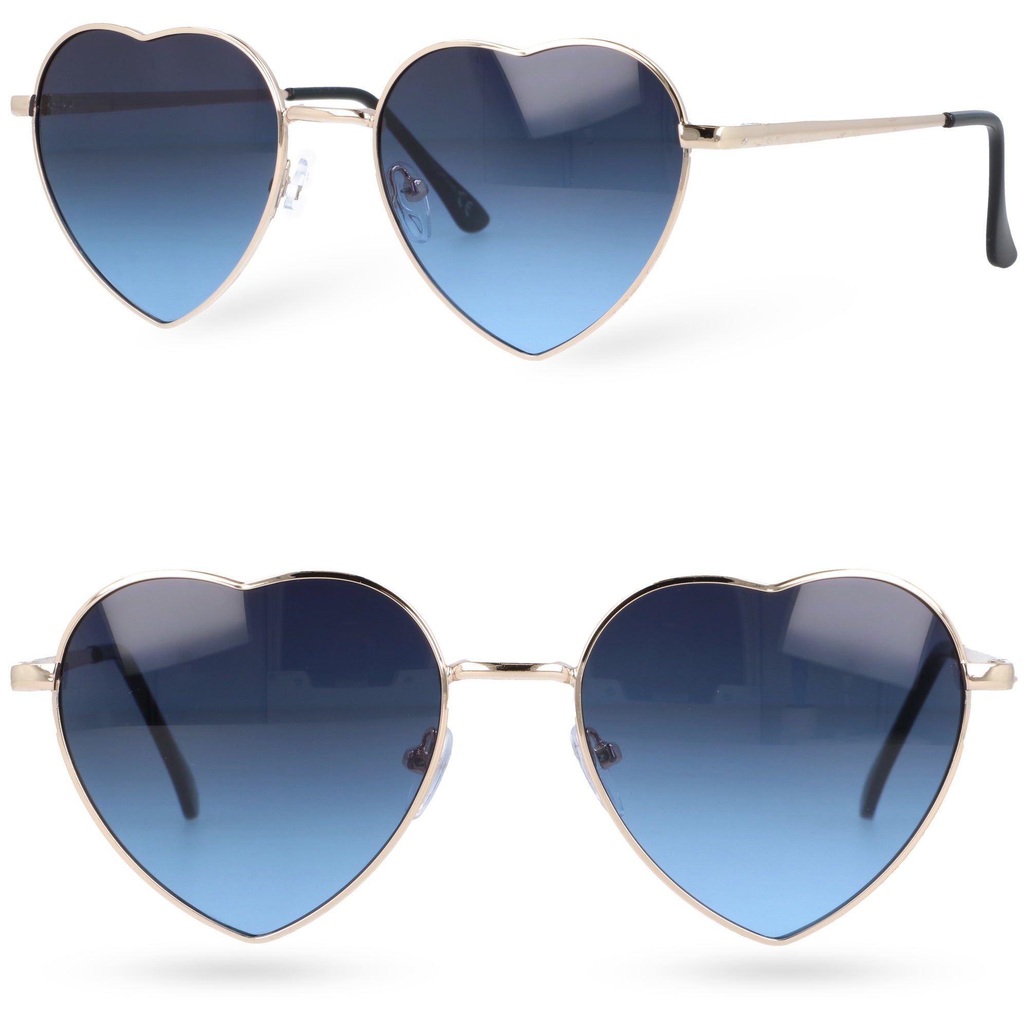 LOVE HEART niebieskie okulary przeciwsłoneczne serca MORAMO
