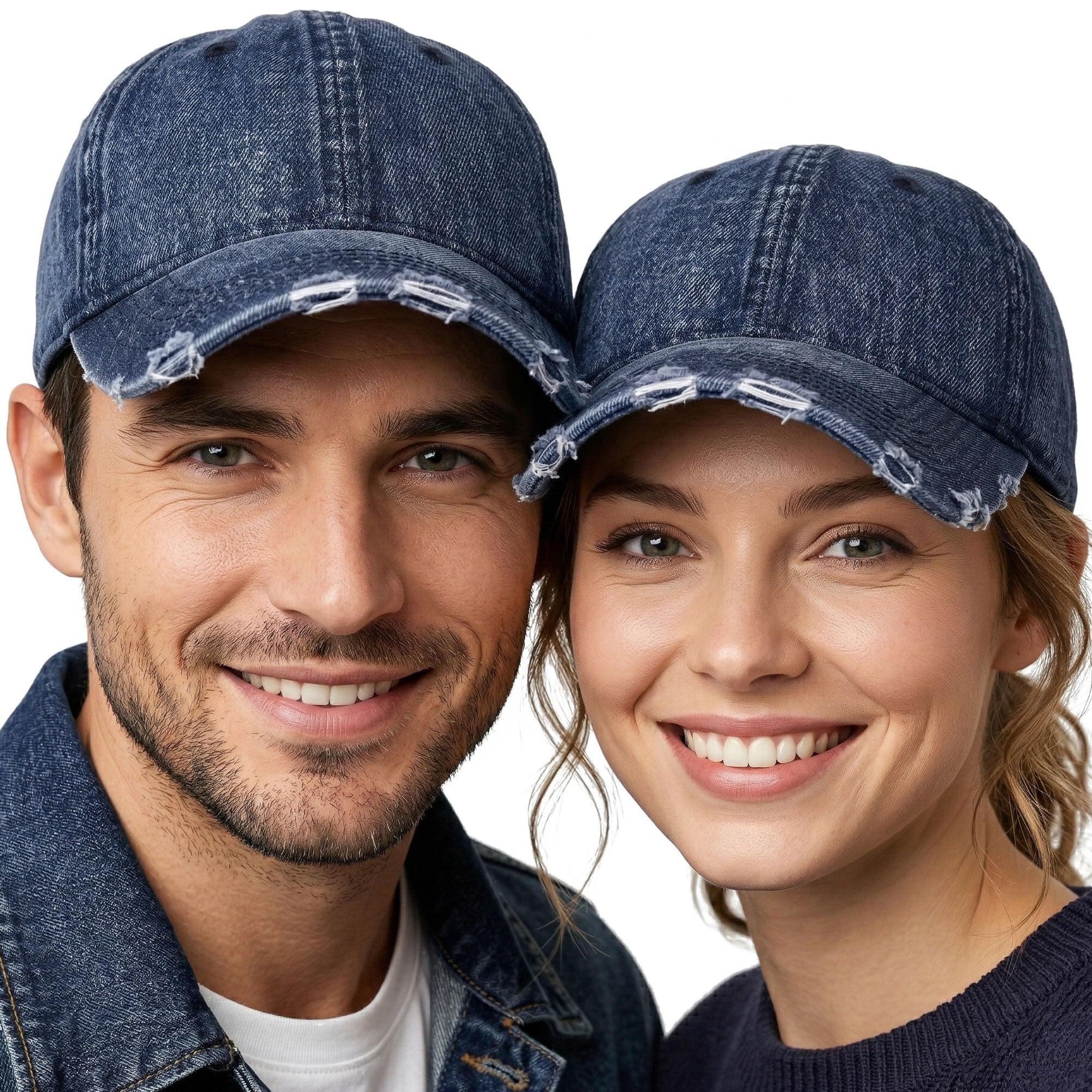 NAVY jeansowa czapka bejsbolówka niebieska unisex MORAMO