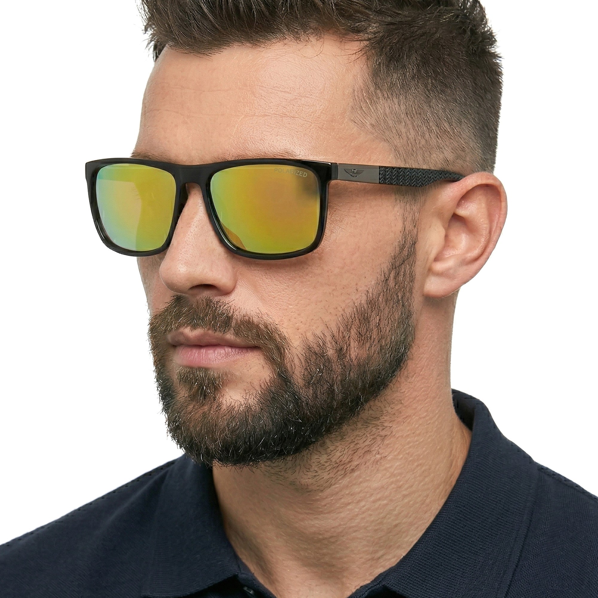 NERO AMBER męskie lustrzane okulary polaryzacyjne MORAMO