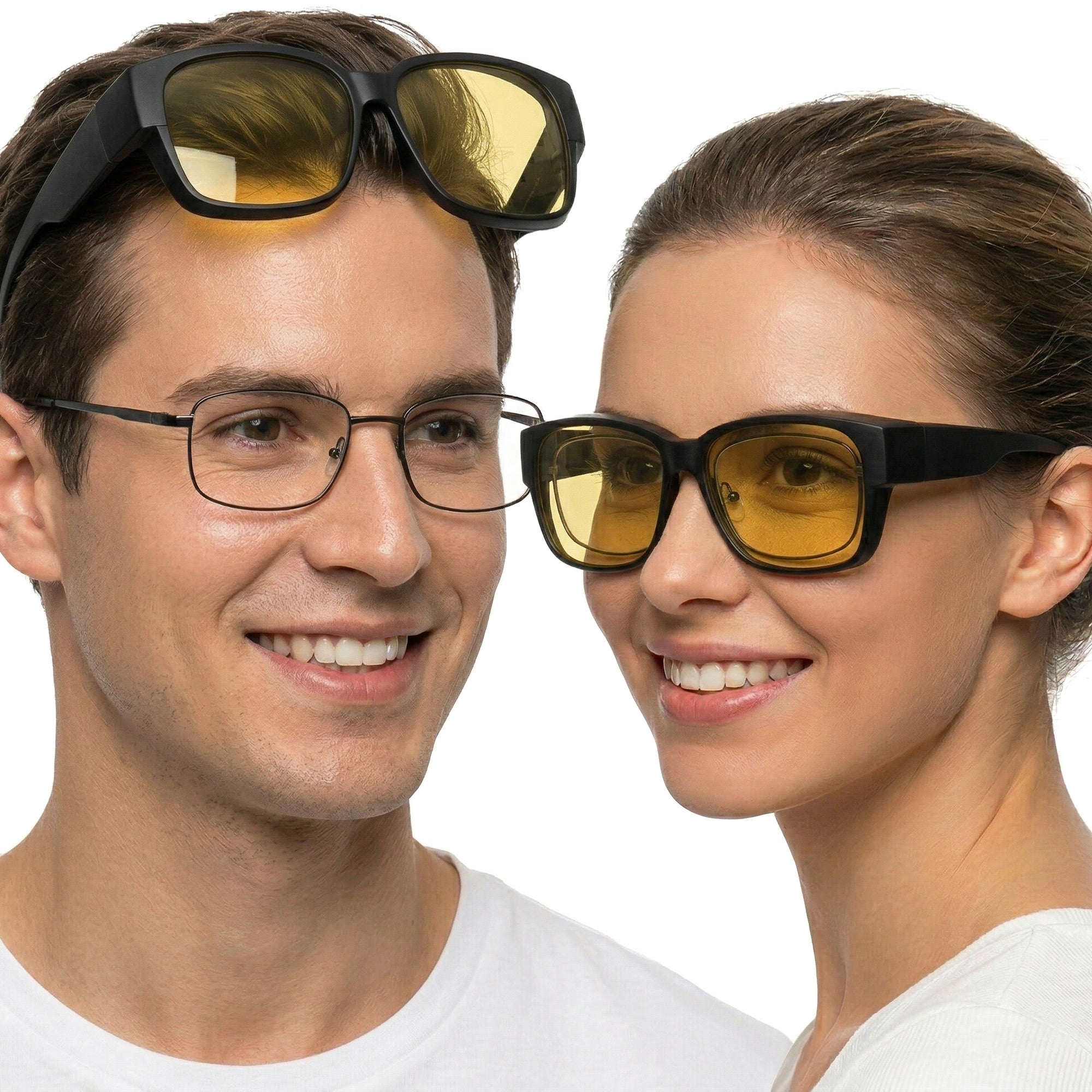 NOIR AMBER damskie żółte nakładki na okulary MORAMO