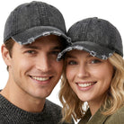 NOVO czarna jeansowa czapka bejsbolówka vintage MORAMO