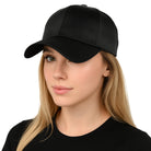ONYX czarna satynowa czapka z daszkiem unisex MORAMO