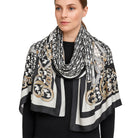 ONYX czarny prostokątny elegancki szal damski MORAMO