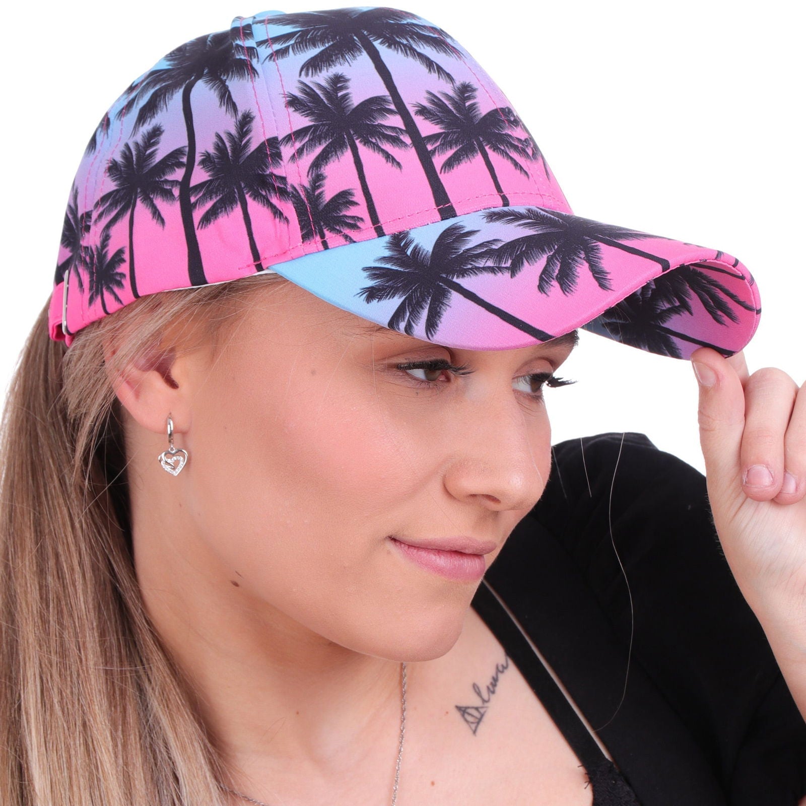PALM PINK 2 fioletowa bawełniana czapka bejsbolówka unisex MORAMO