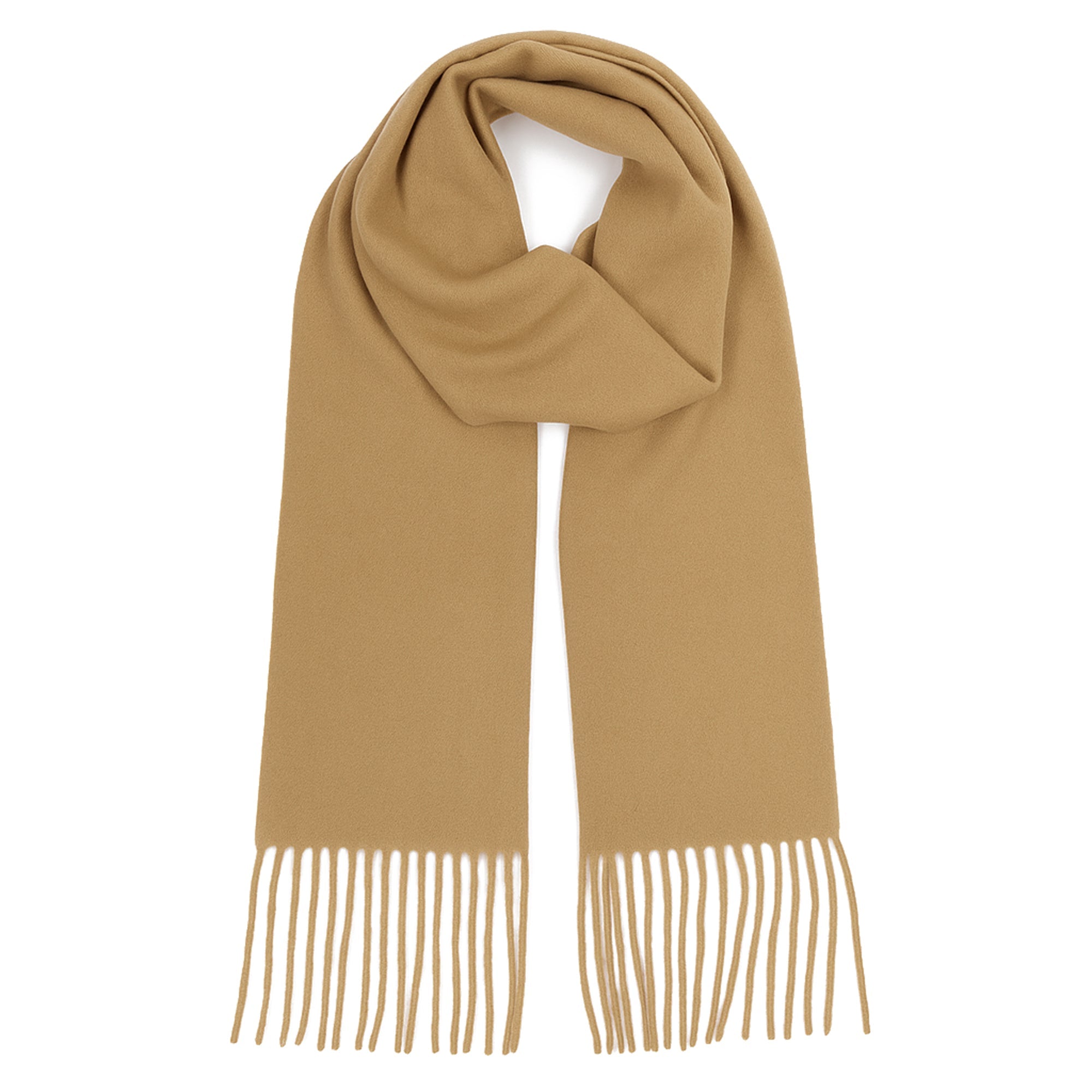 ROYAL COMFORT szal męski beżowy camel bawełna MORAMO