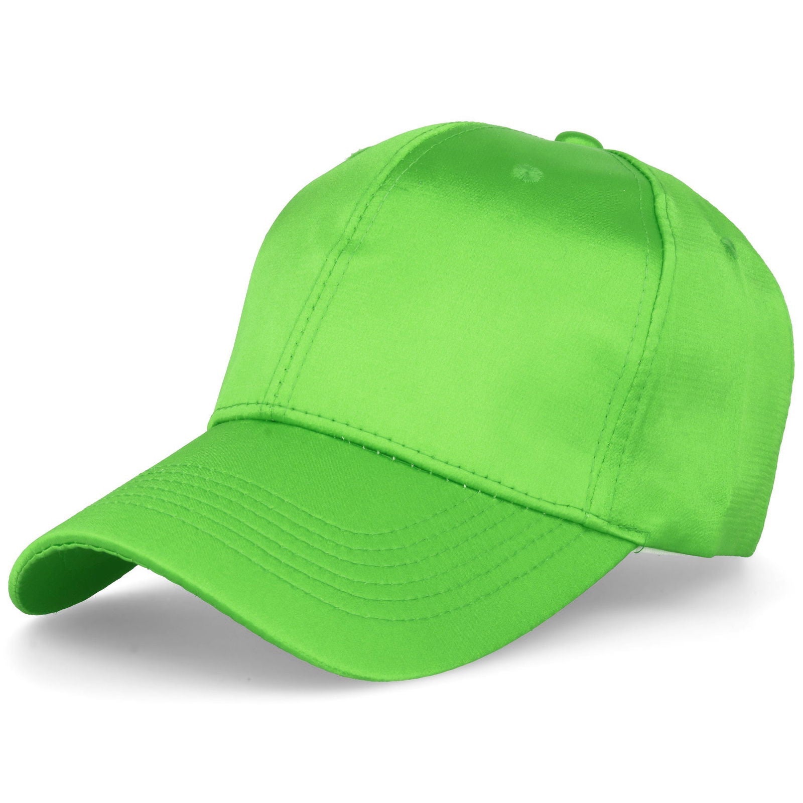 SATINE zielona satynowa czapka bejsbolówka unisex MORAMO
