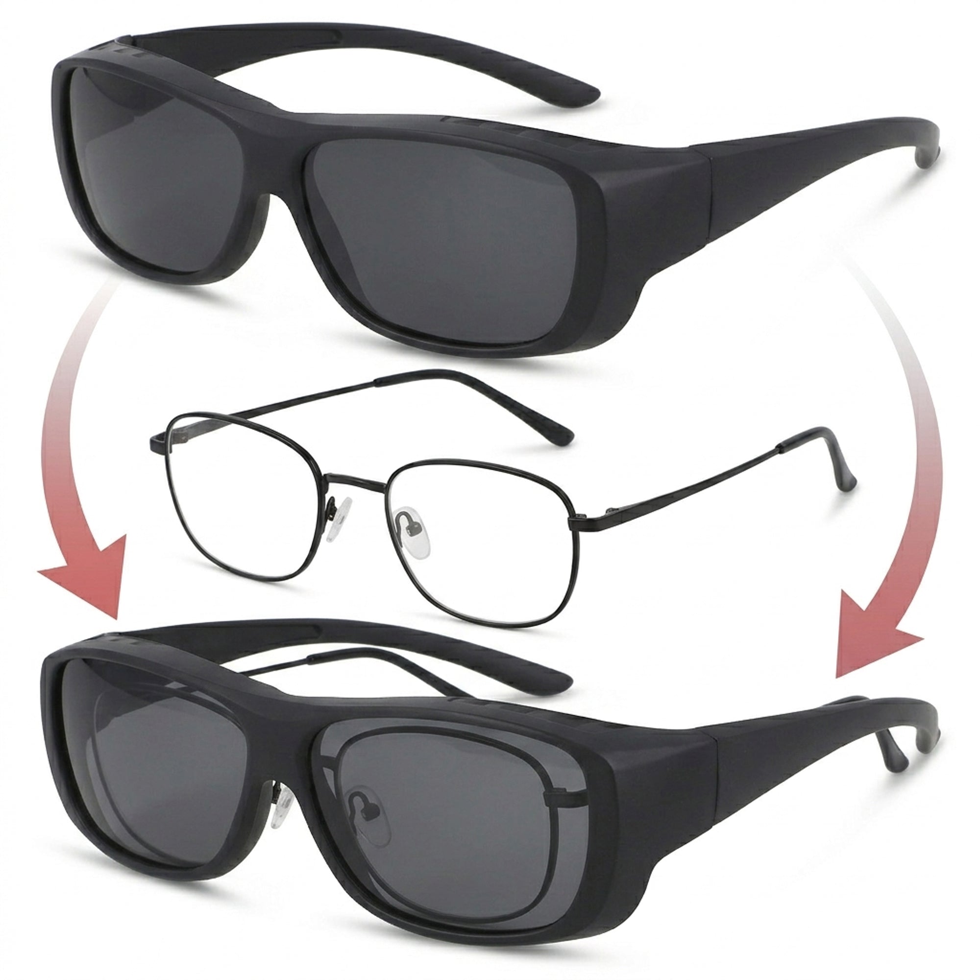 SPORT MAT czarne polaryzacyjne okulary na okulary MORAMO