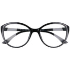 VARKA czarne damskie okulary zerówki kocie oczy MORAMO