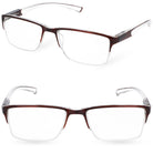 VERSULA brązowe prostokątne okulary korekcyjne unisex MORAMO