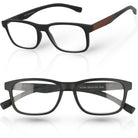 VINE czarne prostokątne okulary korekcyjne unisex MORAMO