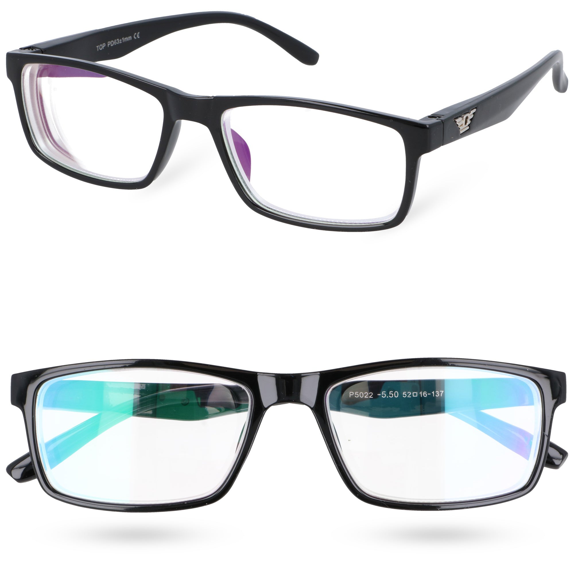 VISION REFLEX czarne okulary korekcyjne do czytania MORAMO