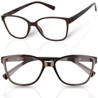 VISIONPLUS BR brązowe owalne okulary korekcyjne do czytania MORAMO