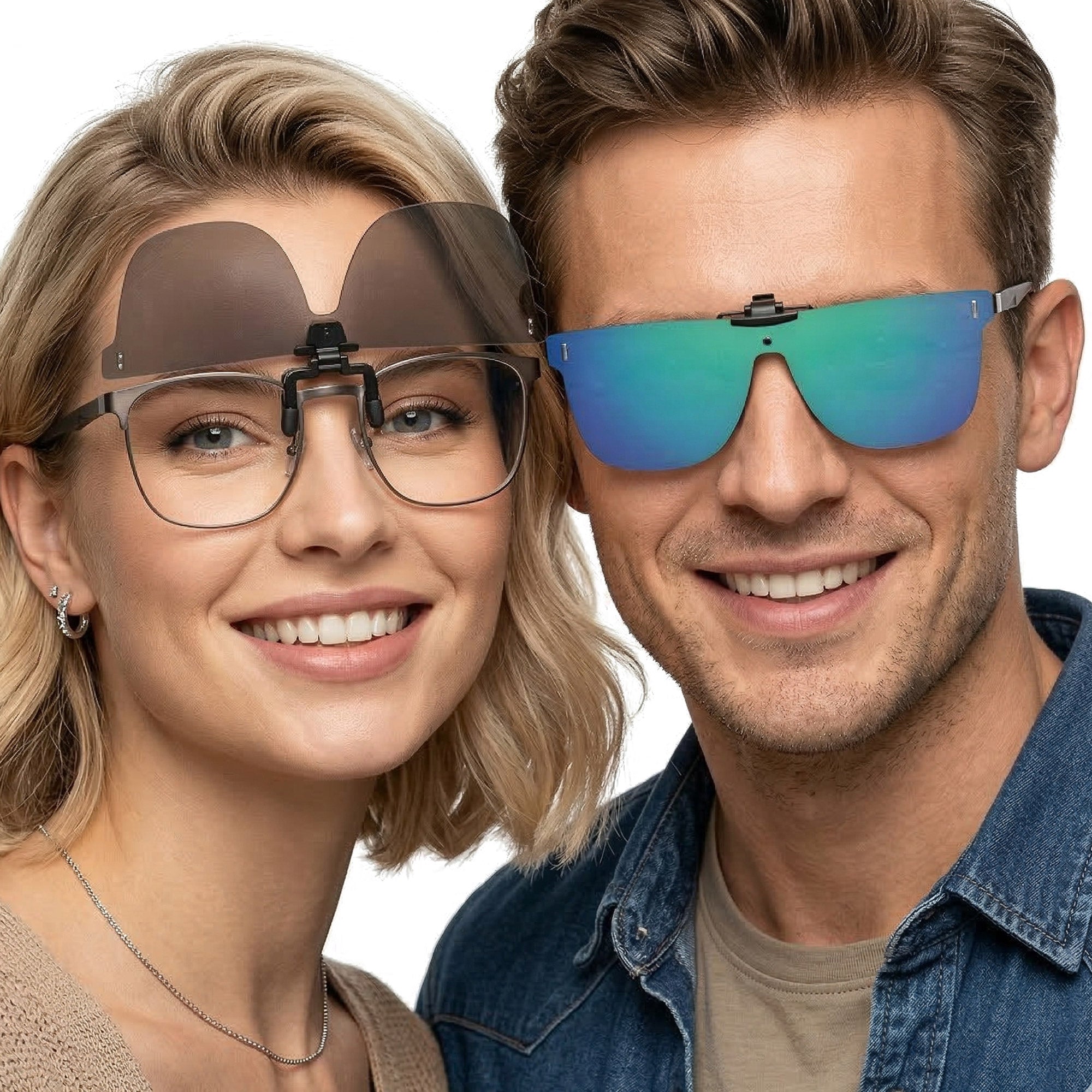 WAYFARE TURQUS prostokątne nakładki polaryzacyjne unisex MORAMO