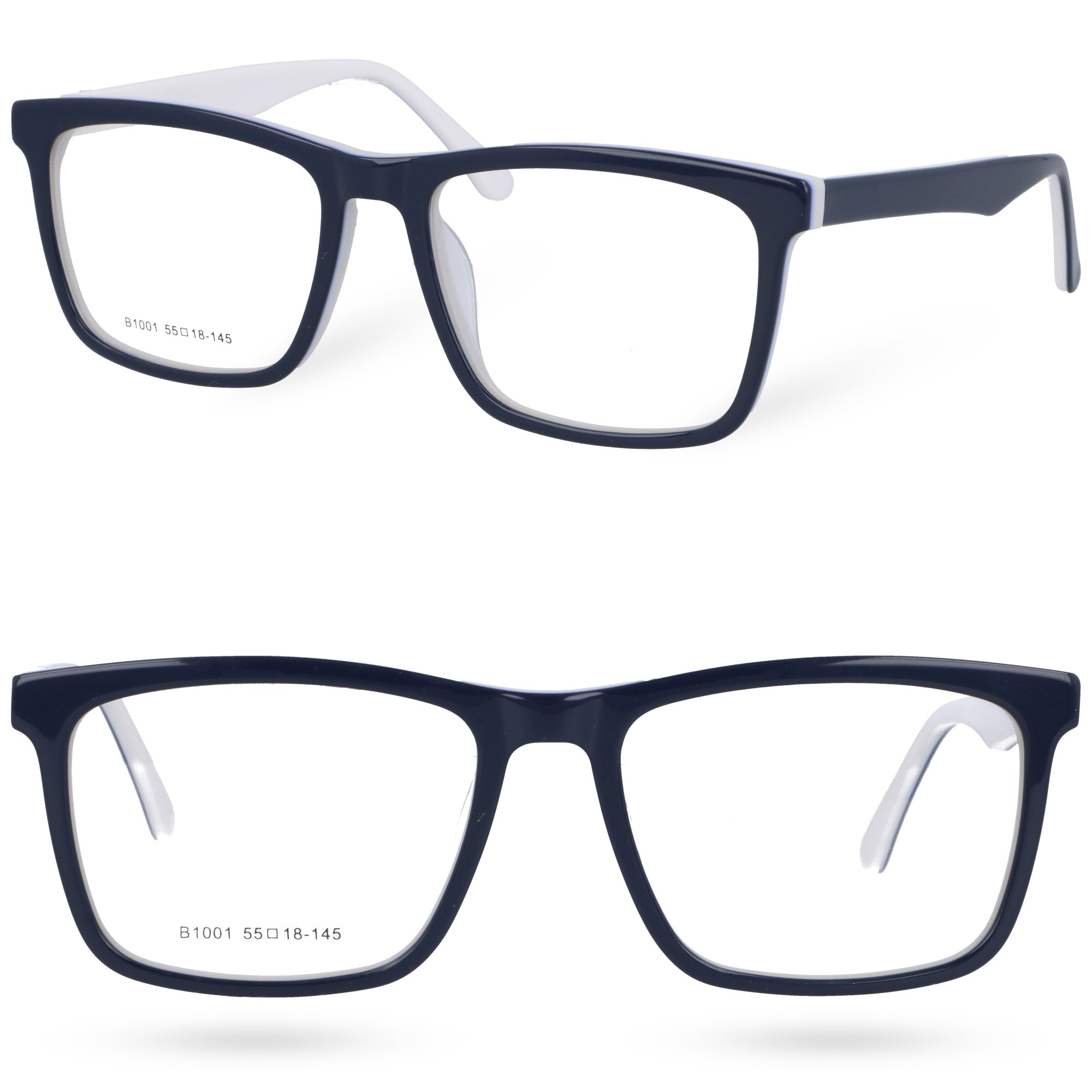 WAYFARER niebiesko-białe oprawki okularowe unisex MORAMO