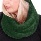 WINTER ALPACA zielony damski komin zimowy MORAMO