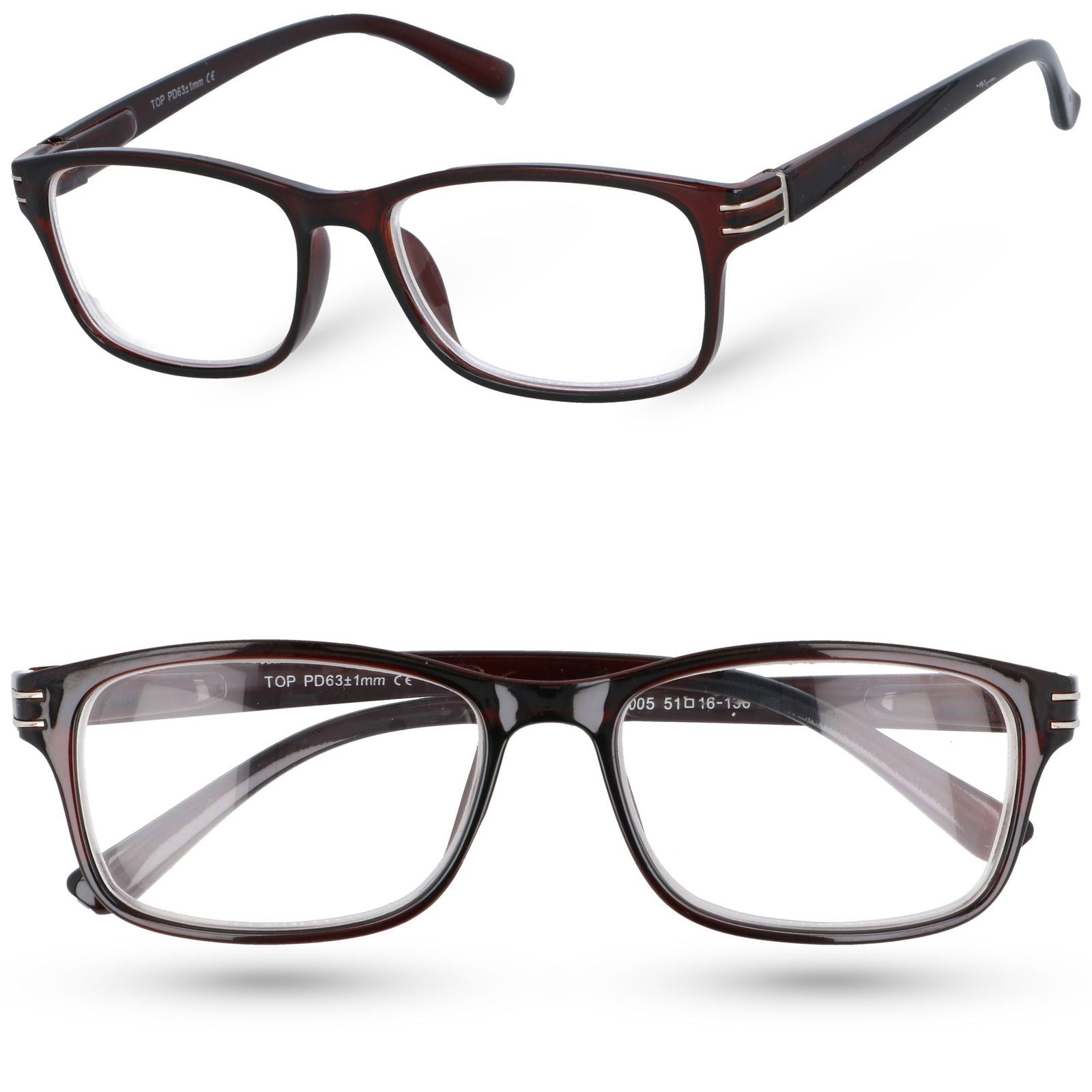 ZOOM-VISION brązowe okulary korekcyjne do czytania MORAMO