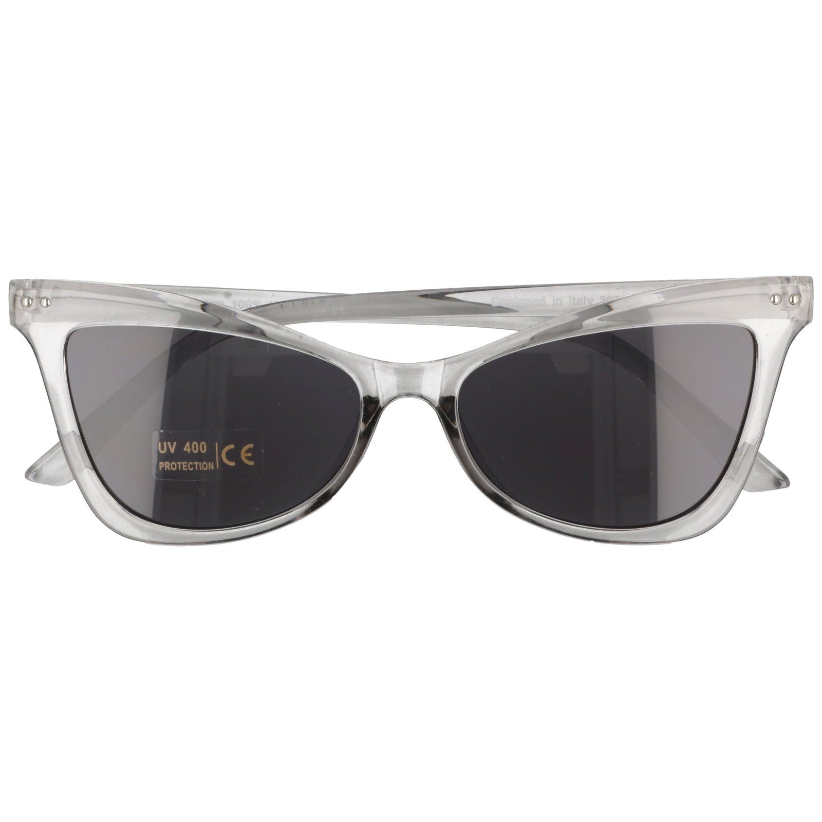 ZORA GRAY szare damskie okulary przeciwsłoneczne kocie oczy MORAMO